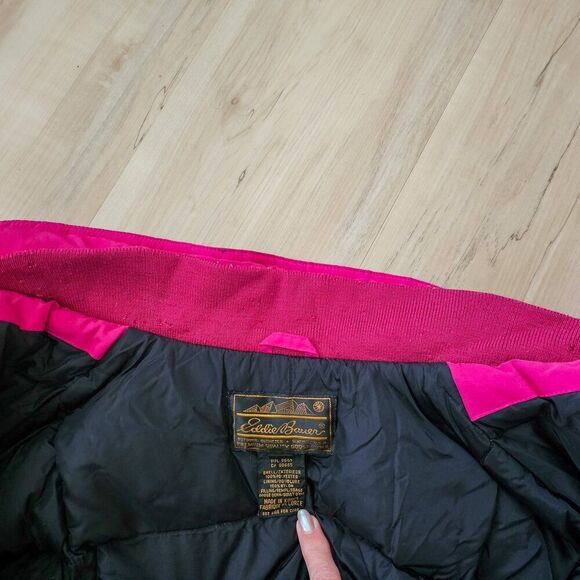 Rare 90s Vintage Eddie Bauer Cropped Goose Down Ski Coat Size Medium - Picture 10 of 11
